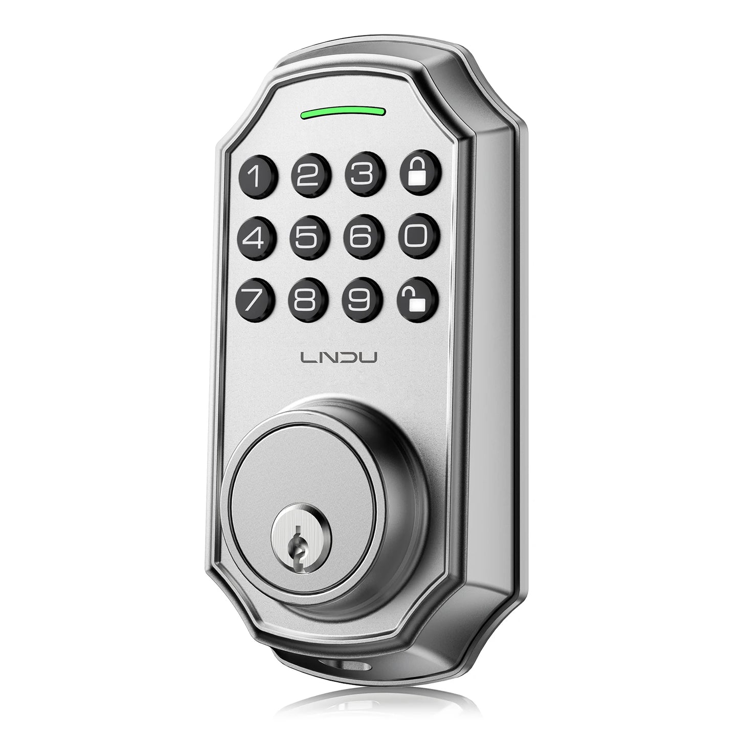 LNDU Smart Lock D180 100 Entry Codes Electronic Keypad Deadbolt Anti-Peeping Password One Touch Auto-Locking Security Door Lock