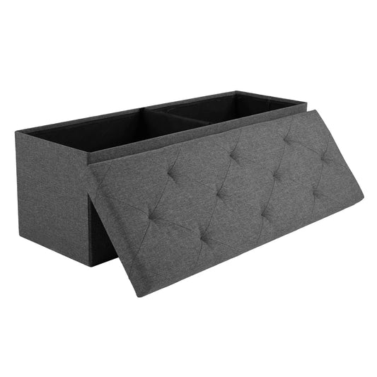 43 Inches Ottoman Bench Foldable Storage Chest Toy Organizer Box,Foot Rest Stool With Foam Sea