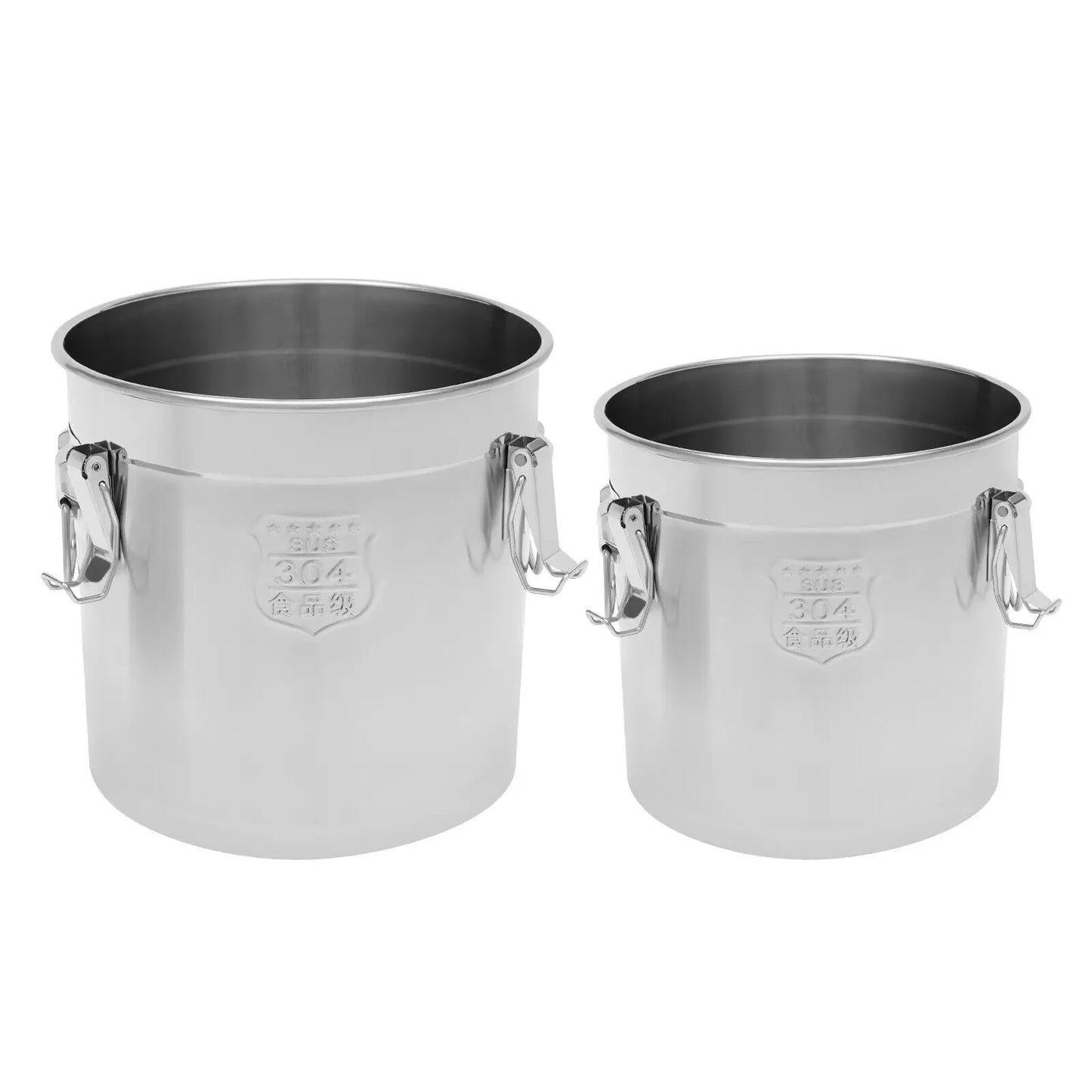 21L/33L Airtight Rice Bucket Canister Food Storage Container 304 Stainless Steel