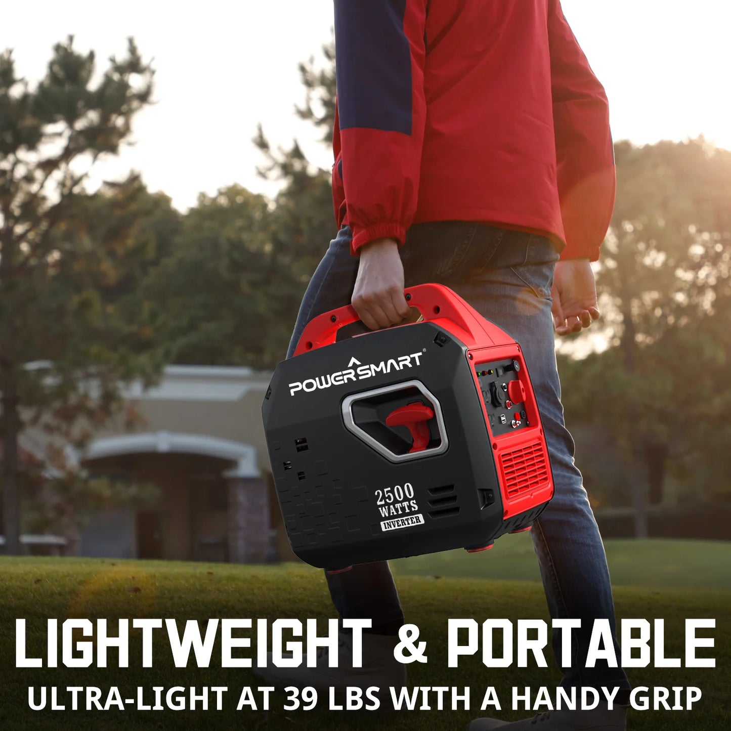 2500W Quiet Inverter Generator, Gas Powered Portable Generator for Camping, RV, Home Emergency, EPA Compliant