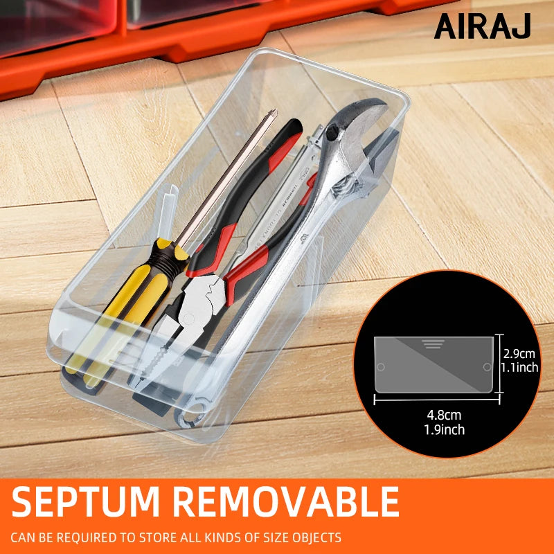 AIRAJ 39 Multi-grid Drawer Parts Box Wall-mounted Screw Classification Component Tool Box Case electronic components Storage Box