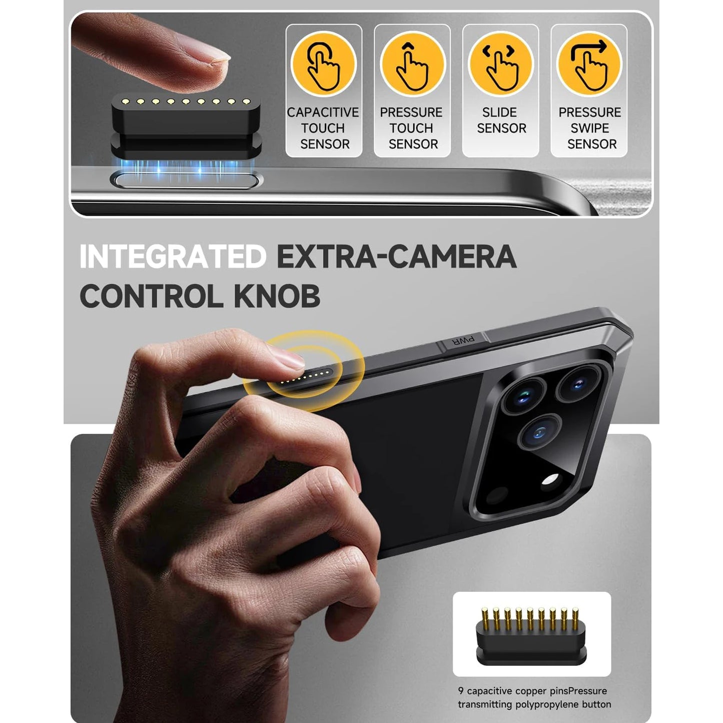 for iPhone Air 17 Pro Max 17 Pro 17 Metal Case, Heavy Duty Shockproof Tough Rugged Case with Built-in Glass Screen Protector