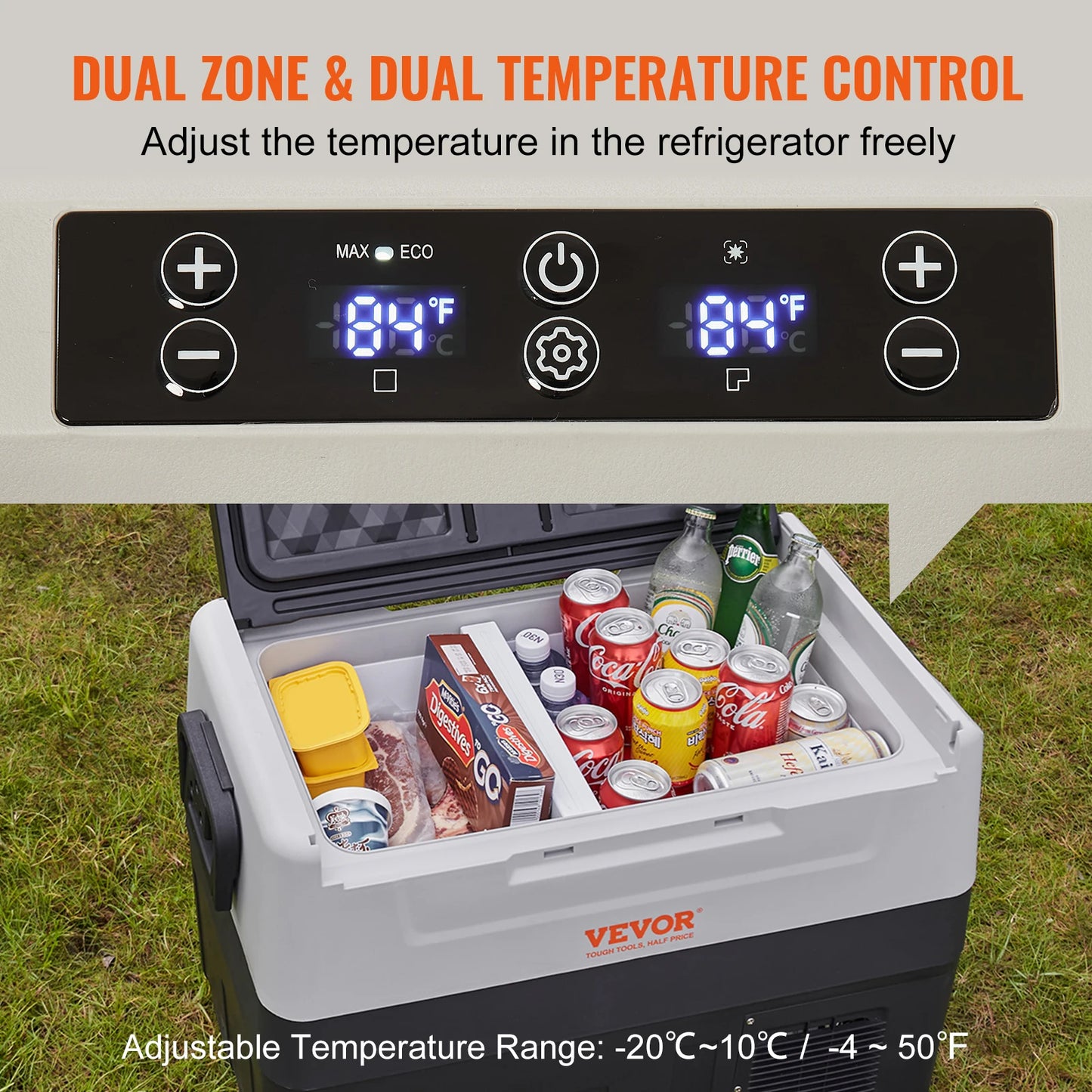 SucceBuy 35L 45L 55L Car Refrigerator Mini Fridge Freezer Portable Compressor Cooler Ice Box Keep Cool for Camping Travelling