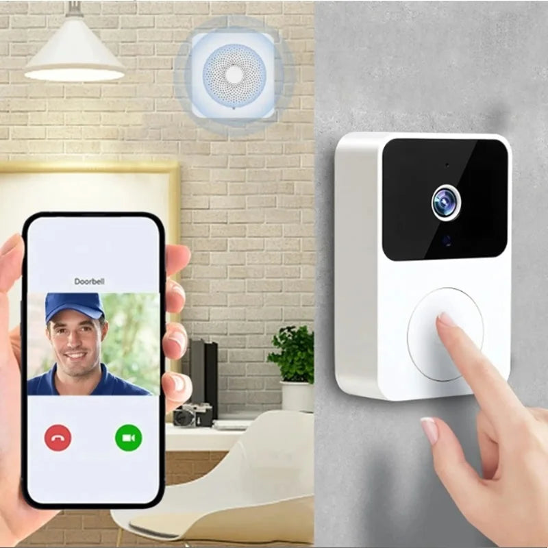 Never Miss a Visitor: Wireless Video Doorbell with Long-Lasting Battery & HD Camera!