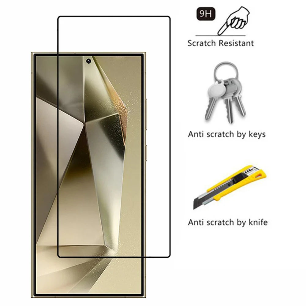 Tempered Glass For Samsung Galaxy S25 S24 Ultra Screen Protector A17 A27 A37 A57 A56 A36 A26 A16 A55 A54 A53 A15 A25 A35 Film