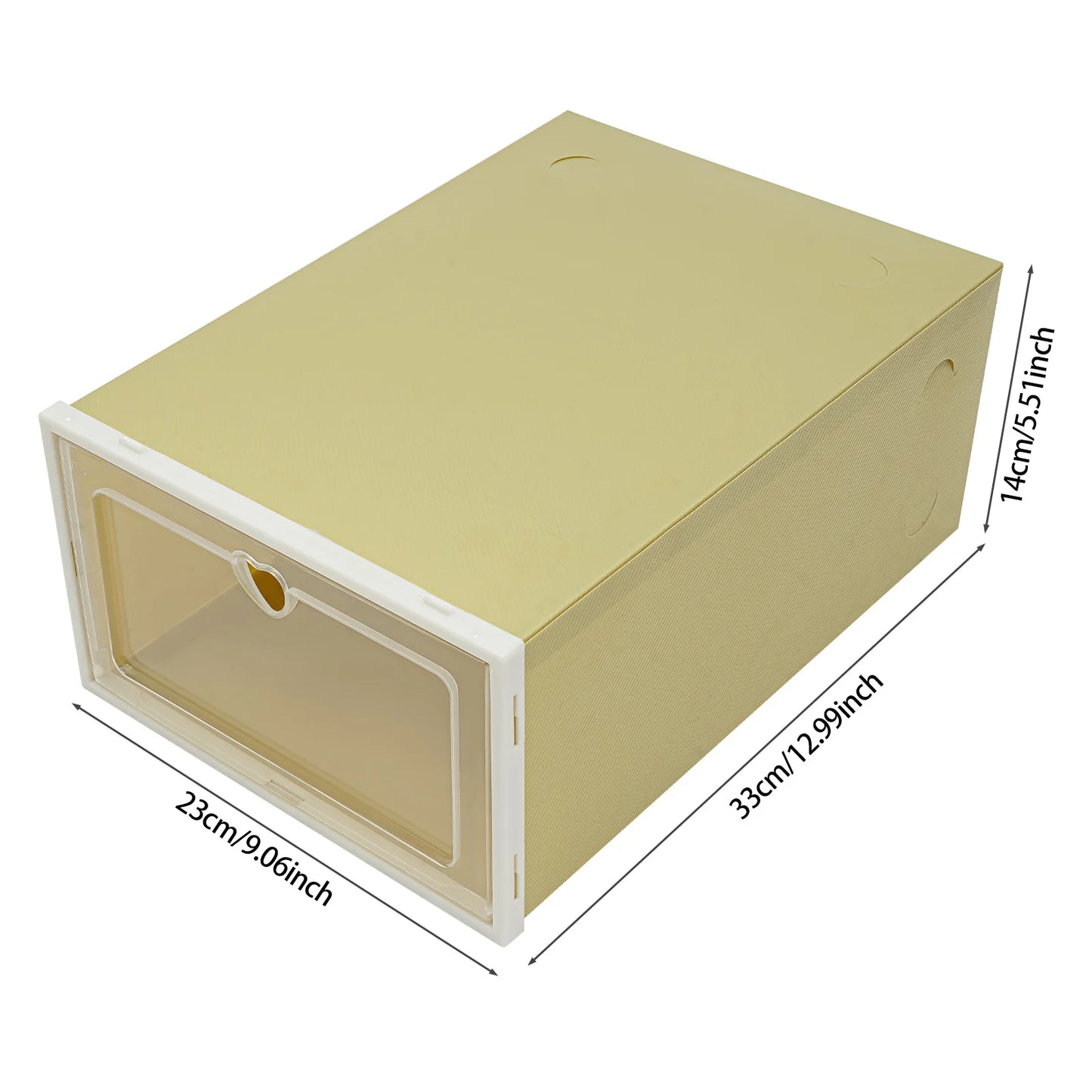 24 Pack Foldable Shoe Box Organizer Stackable Clear Shoe Boxes Plastic Sneaker Shoe Display Case