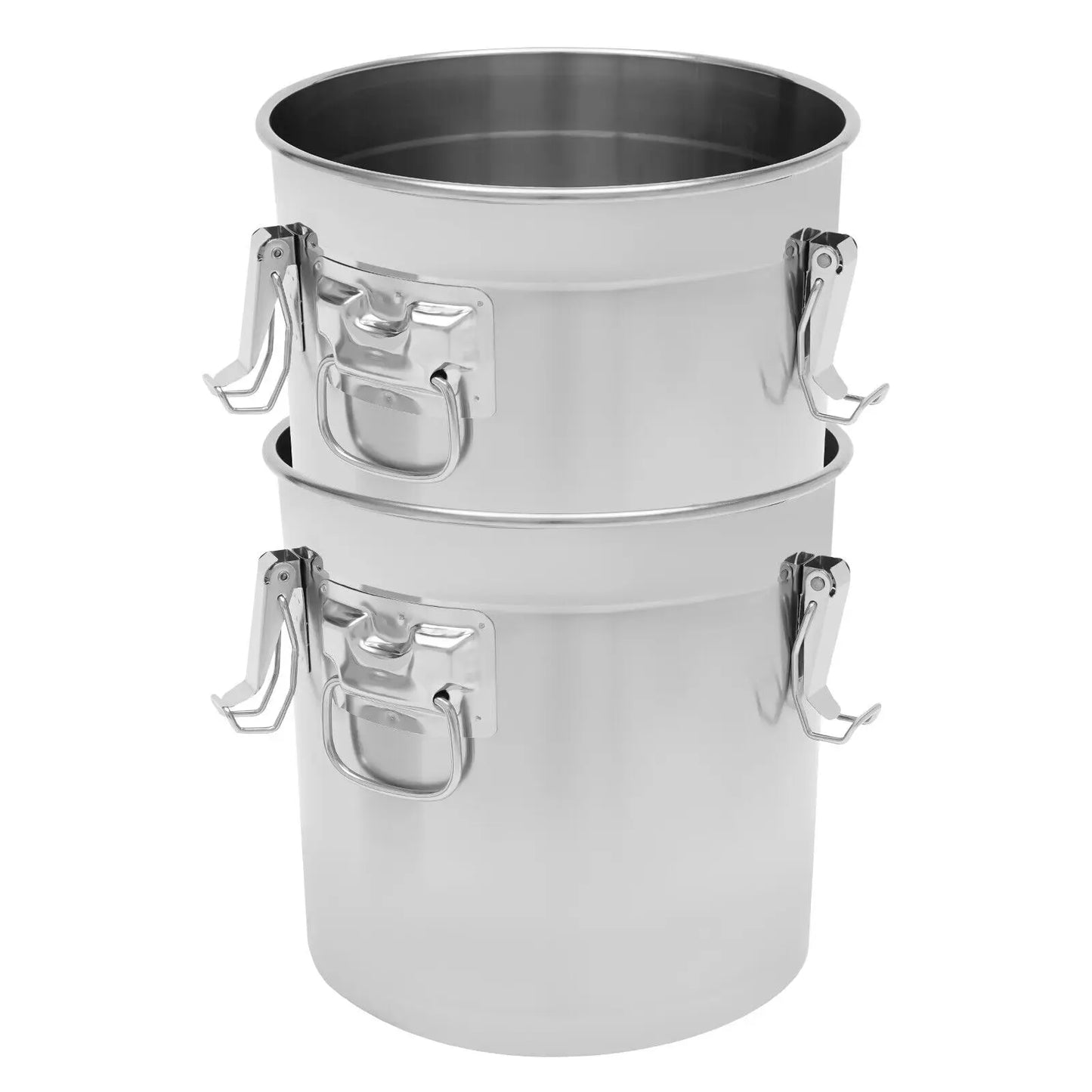21L/33L Airtight Rice Bucket Canister Food Storage Container 304 Stainless Steel