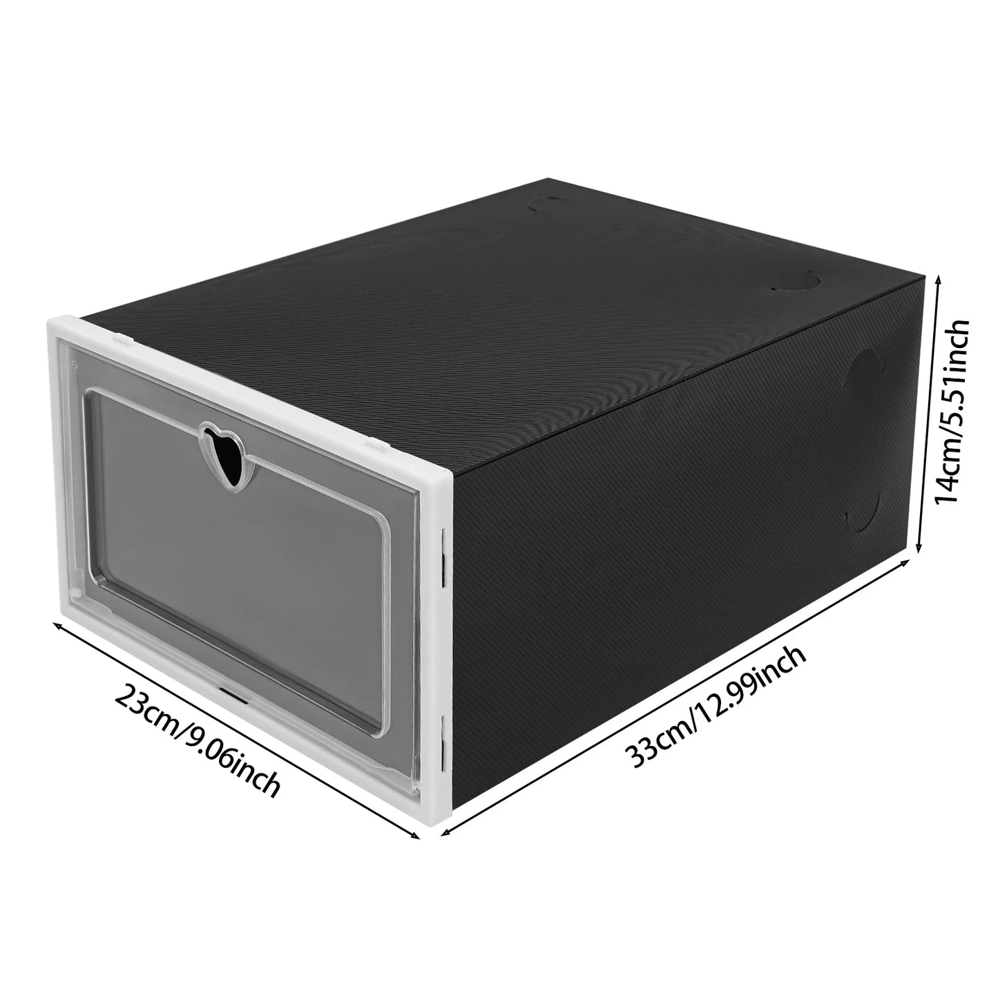 24 Pack Foldable Shoe Box Organizer Stackable Clear Shoe Boxes Plastic Sneaker Shoe Display Case